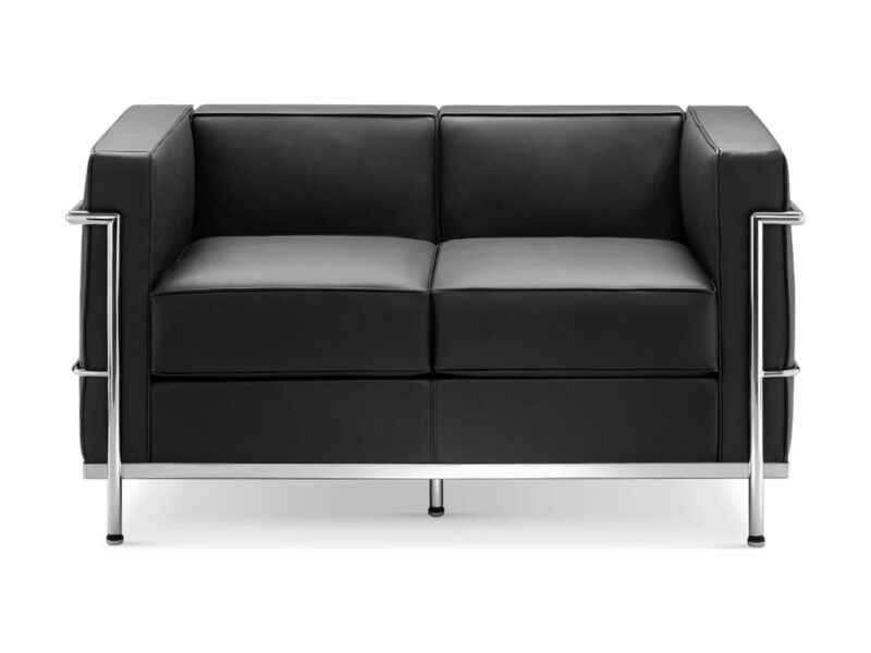 canape 2 places en cuir design italien