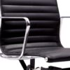 chaise de bureau noire design moderne alu chrome