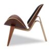 chaise design marron bois noyer pas cher