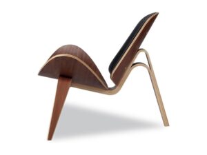 chaise design marron bois noyer pas cher