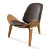 chaise design marron bois scandinave