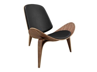 chaise noir et bois noyer