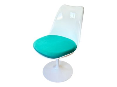 chaise tournante design verte