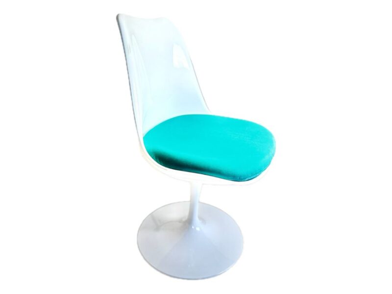 chaise tournante design verte turquoise