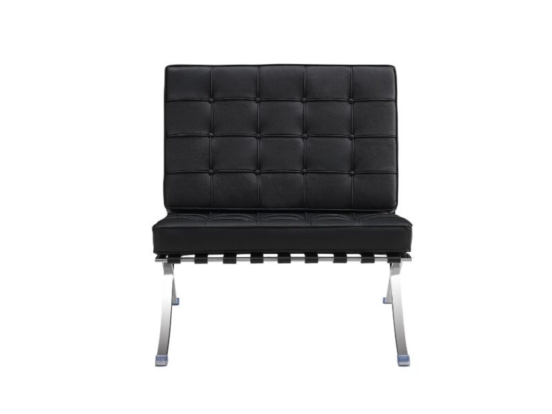 fauteuil 1 place moderne cuir noir