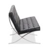 fauteuil 2 places cuir noir ultra design pas cher