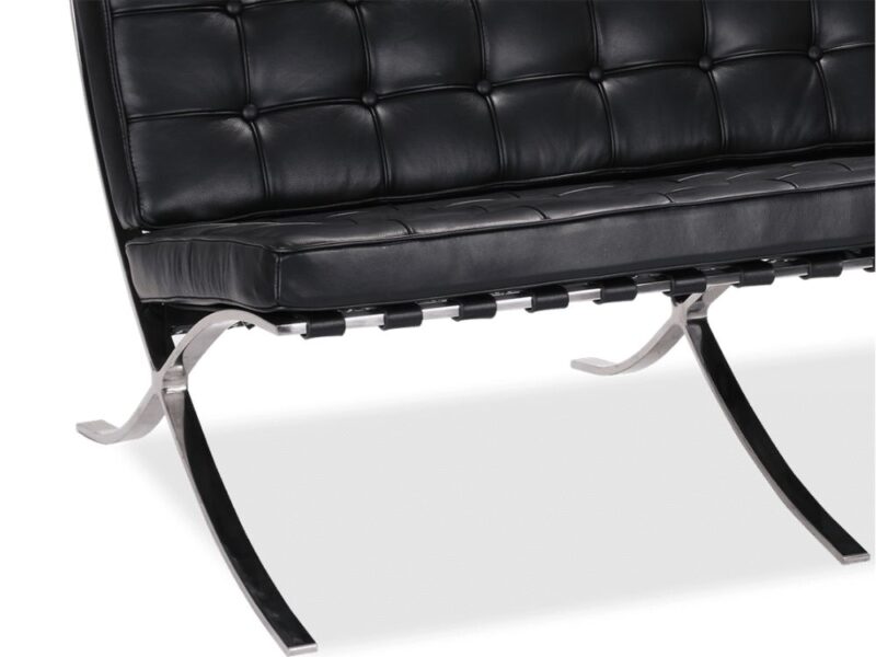 fauteuil 2 places ultra design cuir noir italien