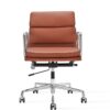 fauteuil de bureau cuir veritable marron pas cher