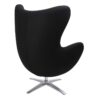 fauteuil design oeuf sur pied noir