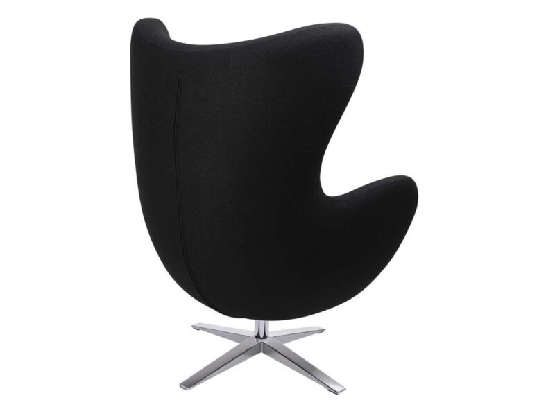 fauteuil design oeuf sur pied noir