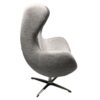 fauteuil egg sur pied gris