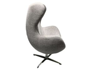 fauteuil egg sur pied gris