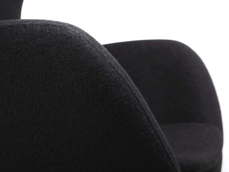 fauteuil oeuf sur pied noir