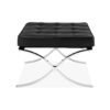 repose pied en cuir noir design moderne