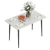 table a manger ceramique blanche design