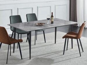 table ceramique gris effet marbre pas cher