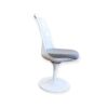 chaise tournante design grise velours