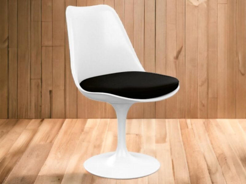 chaise tournante design noire pivotante