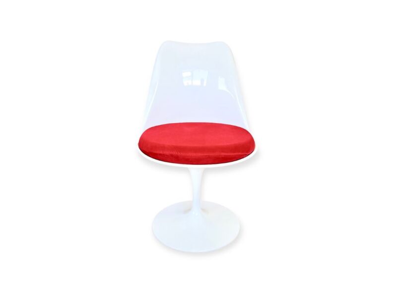 chaise tournante design rouge