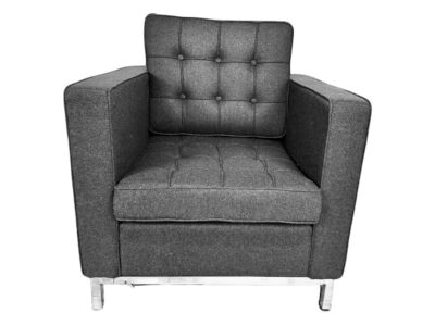 fauteuil design confortable gris